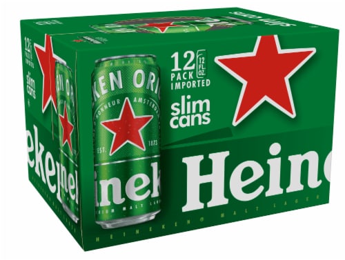 Heineken Original Lager Beer, 12 Pack, 12 fl oz Cans Perspective: left