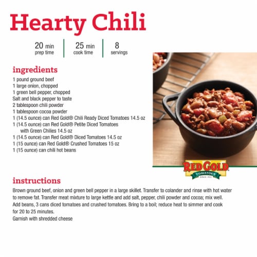 Red Gold® Chili Ready Diced Tomatoes Perspective: left