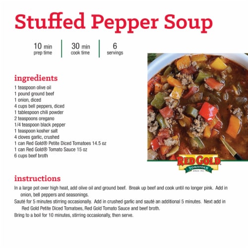 Red Gold® Petite Canned Diced Tomatoes Perspective: left