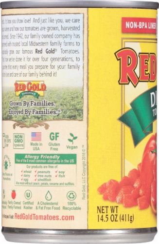 Red Gold® Diced Tomatoes Perspective: left