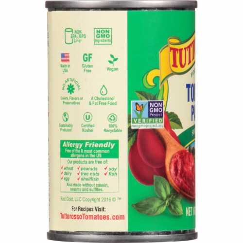 Tuttorosso® Tomato Paste with Sweet Basil Perspective: left