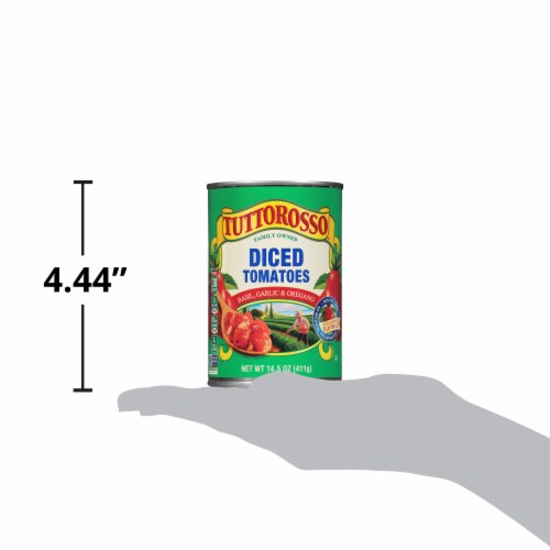 Tuttorosso® Basil Garlic & Oregano Diced Tomatoes Perspective: left