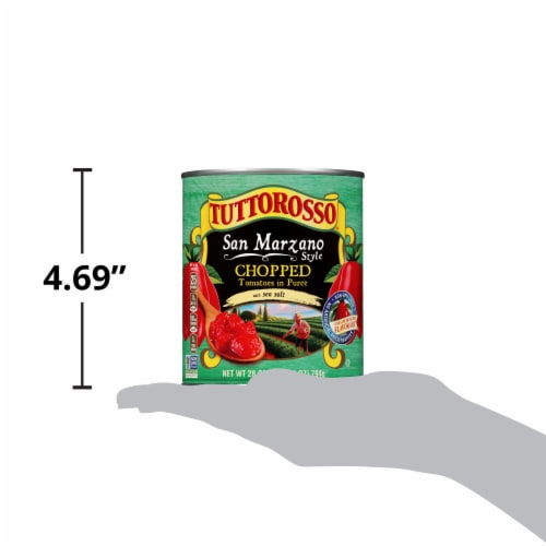 Tuttorosso® San Marzano Style Chopped Tomatoes In Puree With Sea Salt Perspective: left