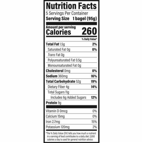 Sara Lee Pre-Sliced Cinnamon Raisin Bagels Perspective: left