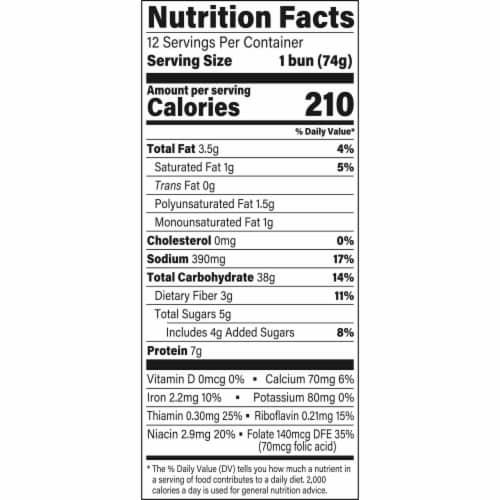 Sara Lee Sesame Hamburger Buns Perspective: left