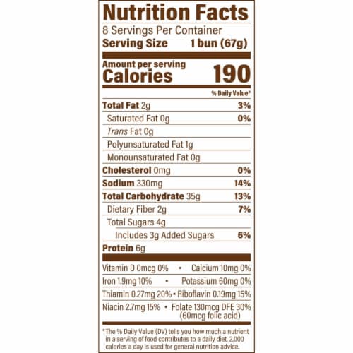 Sara Lee Artesano White Bakery Buns Perspective: left