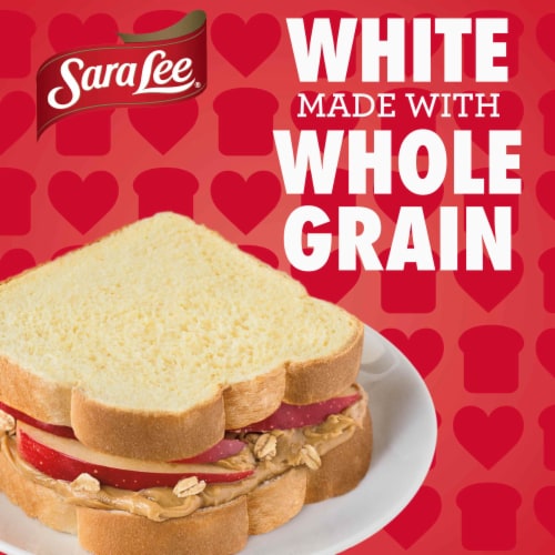 Sara Lee White made with Whole Grain Sandwich Bread Perspective: left