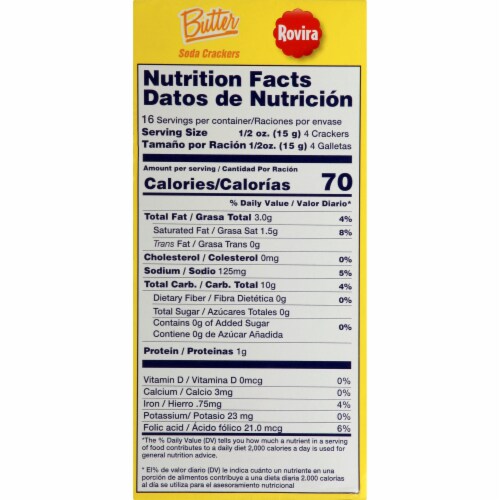 Rovira Export Sodas Butter Soda Crackers Perspective: left