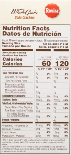 Rovira Export Sodas Whole Grain Soda Crackers Perspective: left