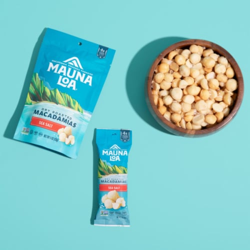 Mauna Loa Sea Salt Macadamia Nuts - 4oz Bag Perspective: left