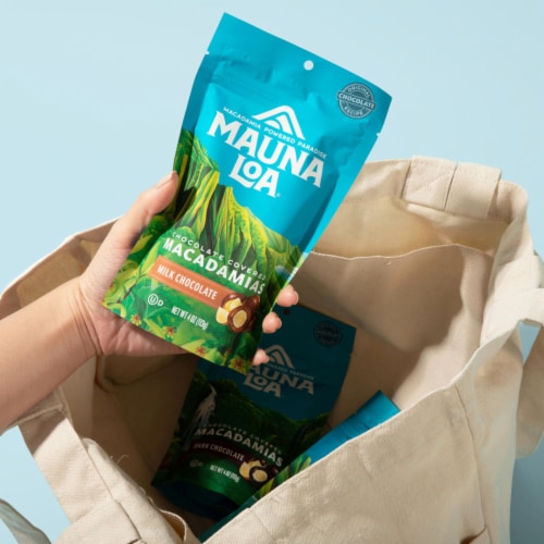 Mauna Loa Milk Chocolate Macadamia Nuts - 4oz Bag Perspective: left
