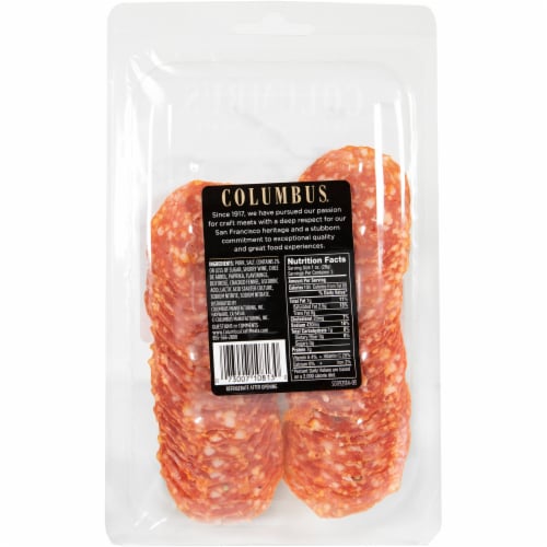 Columbus® Sliced Hot Sopressata Salame Perspective: left
