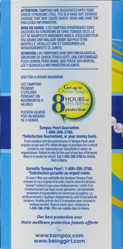 Tampax Pearl Regular Tampons Perspective: left