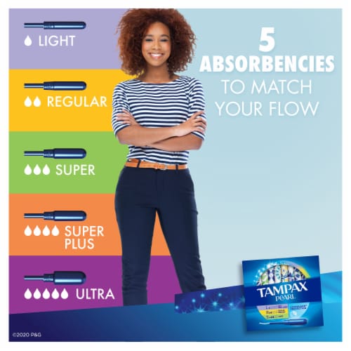 Tampax Pearl LeakGuard Scented Tampons Triple Pack Perspective: left