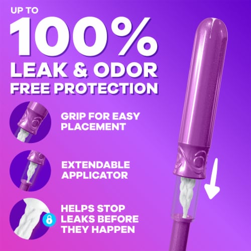 Tampax Pocket Radiant Super Unscented Tampons Perspective: left