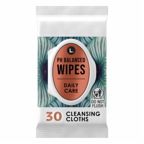 L. Fragrance Free pH Balanced Hypoallergenic Wipes Perspective: left