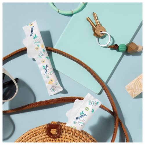 Tampax Pure Cotton Tampons Perspective: left