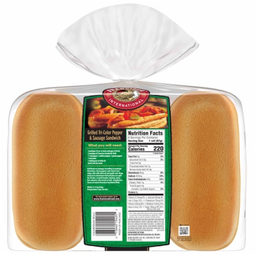 Francisco International Sourdough Sandwich Rolls Perspective: left