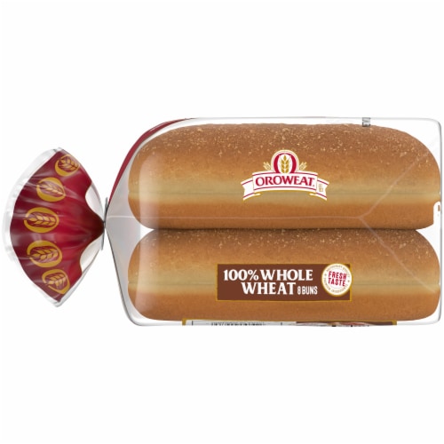 Oroweat Whole Grain Wheat Hot Dog Buns Perspective: left
