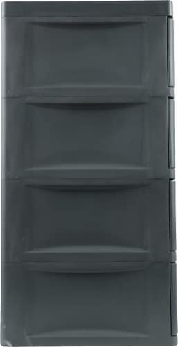 Sterilite 4-Drawer Organizer - Light Platinum Perspective: left