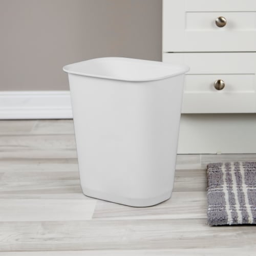 Sterilite Rectangular Wastebasket - White Perspective: left