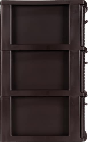 Sterilite 3 Drawer Wide Weave Storage Tower - Espresso Perspective: left
