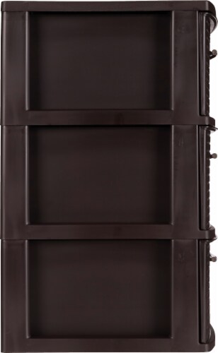 Sterilite Espresso Weave Wide 3-Drawer Organizer