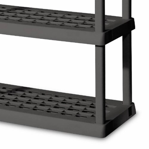 Sterilite 5-Tier Shelving Unit - Flat Gray Perspective: left