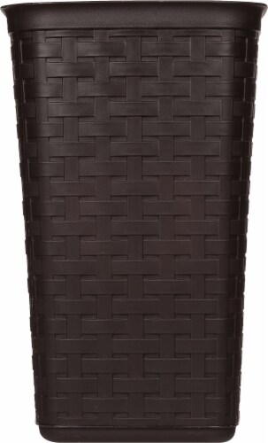 Sterilite® Weave Plastic Wastebasket - Espresso Perspective: left