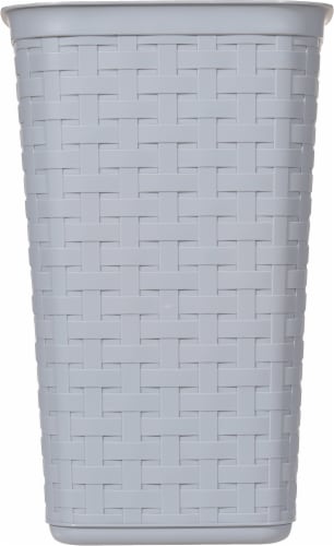 Sterilite Weave Trash Can - Cement Perspective: left