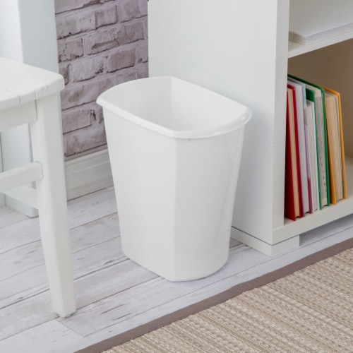 Sterilite Wastebasket - White Perspective: left