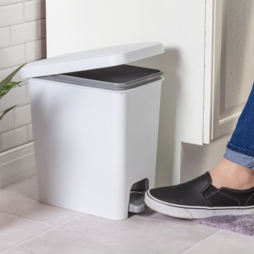 Sterilite Rectangular Step-On Trash Can Perspective: left