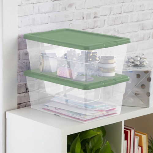 Sterilite Plastic Storage Bins Perspective: left