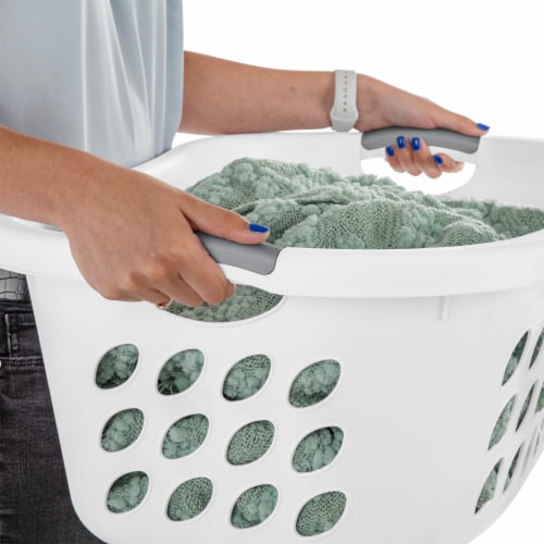 Sterilite Ultra HipHold Laundry Basket - White Perspective: left