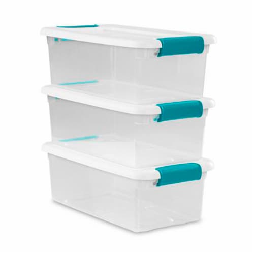 Sterilite® Latching Storage Box - Clear Perspective: left