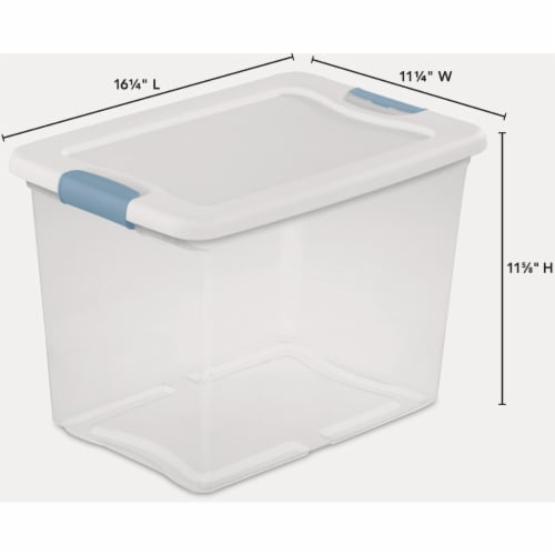 Sterilite Latching Lid Storage Box - White/Clear Perspective: left