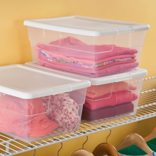 Sterilite 56 Quart Clear Plastic Storage Container Box and Latching Lid, 16  Pack, 16pk - Fry's Food Stores