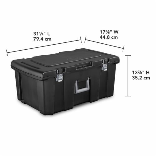 Sterilite Footlocker - Black Perspective: left