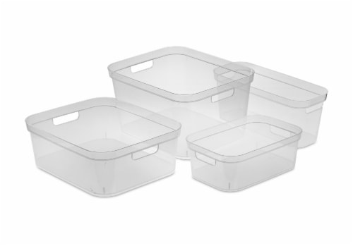 Sterilite Clear & White Plastic Storage Bin with One Drawer & Reviews