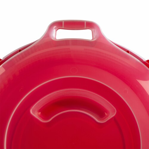 Sterilite Holiday Nesting Wreath Storage Box - Red Perspective: left