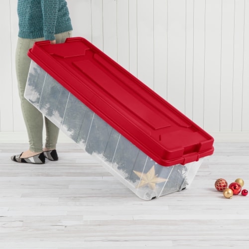 Red Large Plastic Storage Bin, 1 - Kroger