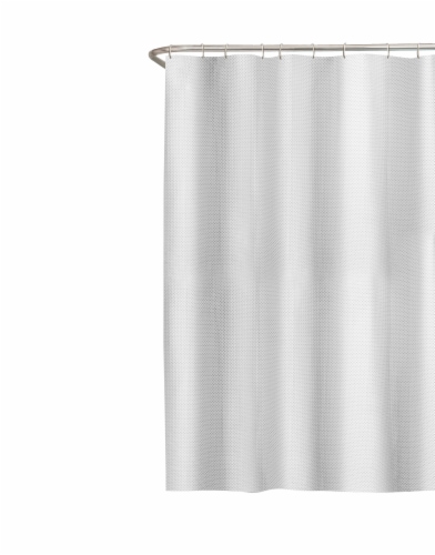 Maytex Mills Luxe Waffle Shower Curtain - White Perspective: left