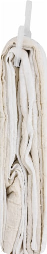 Zenna Home Fabric Shower Curtain - Linen Stripe Perspective: left