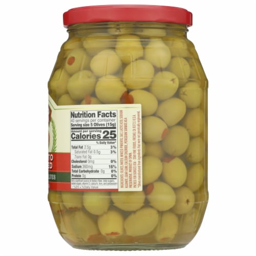Star Piminto Stuffed Manzanilla Spanish Olives Perspective: left