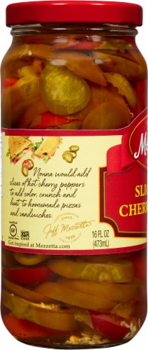 Mezzetta™ Deli-Sliced Hot Cherry Peppers Perspective: left