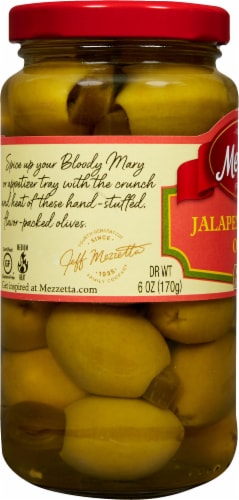 Mezzetta Jalapeno Stuffed Olives Perspective: left