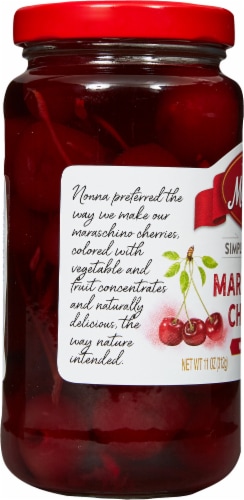 Mezzetta Maraschino Cherries with Stems Perspective: left