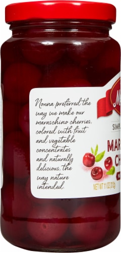 Mezzetta Maraschino Cherries without Stems Topping Perspective: left