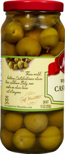Mezzetta Italian Castelvetrano Whole Green Olives Perspective: left