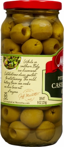 Mezzetta™ Pitted Italian Castelvetrano Olives Perspective: left